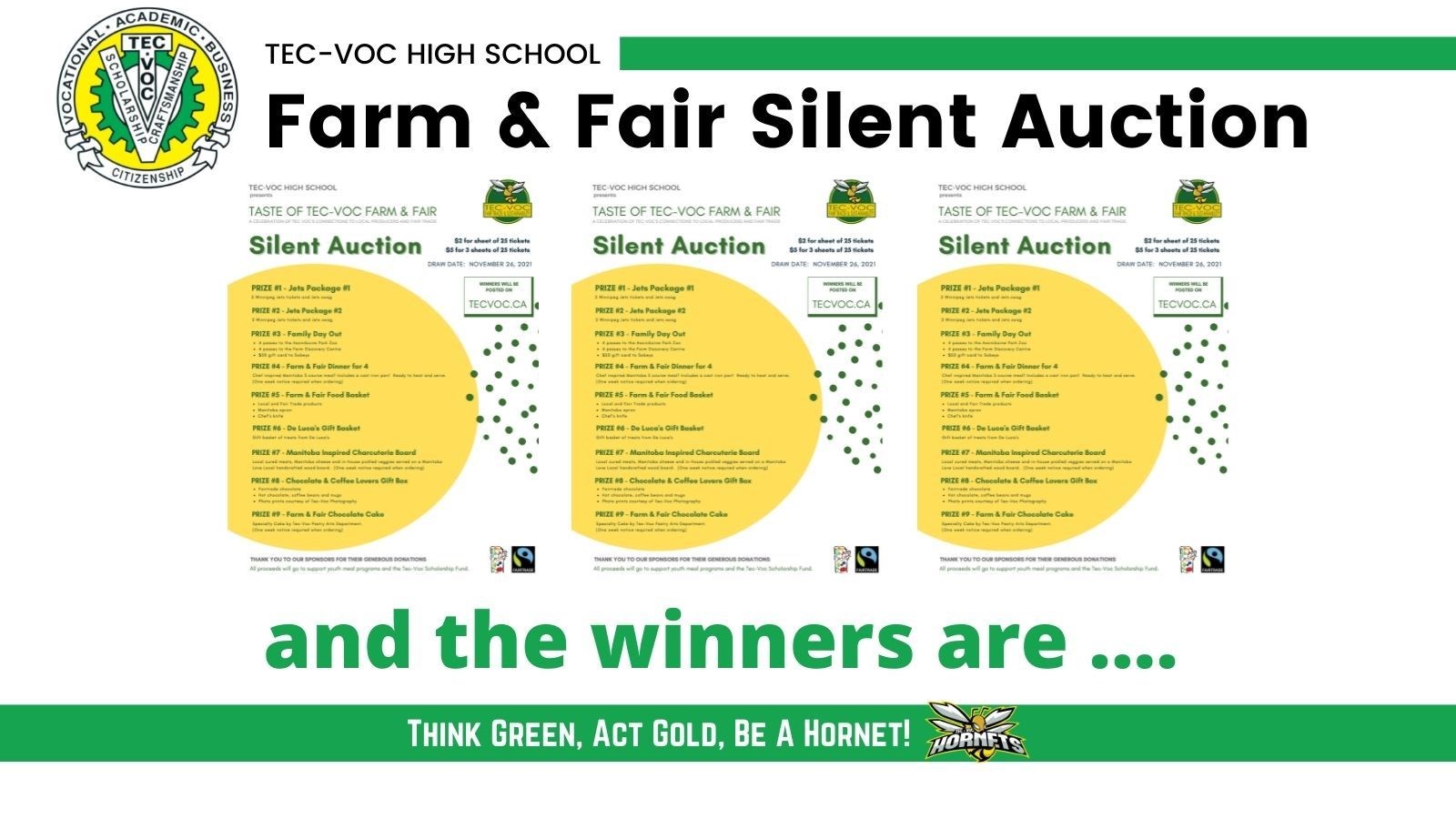 Silent Auction Winners